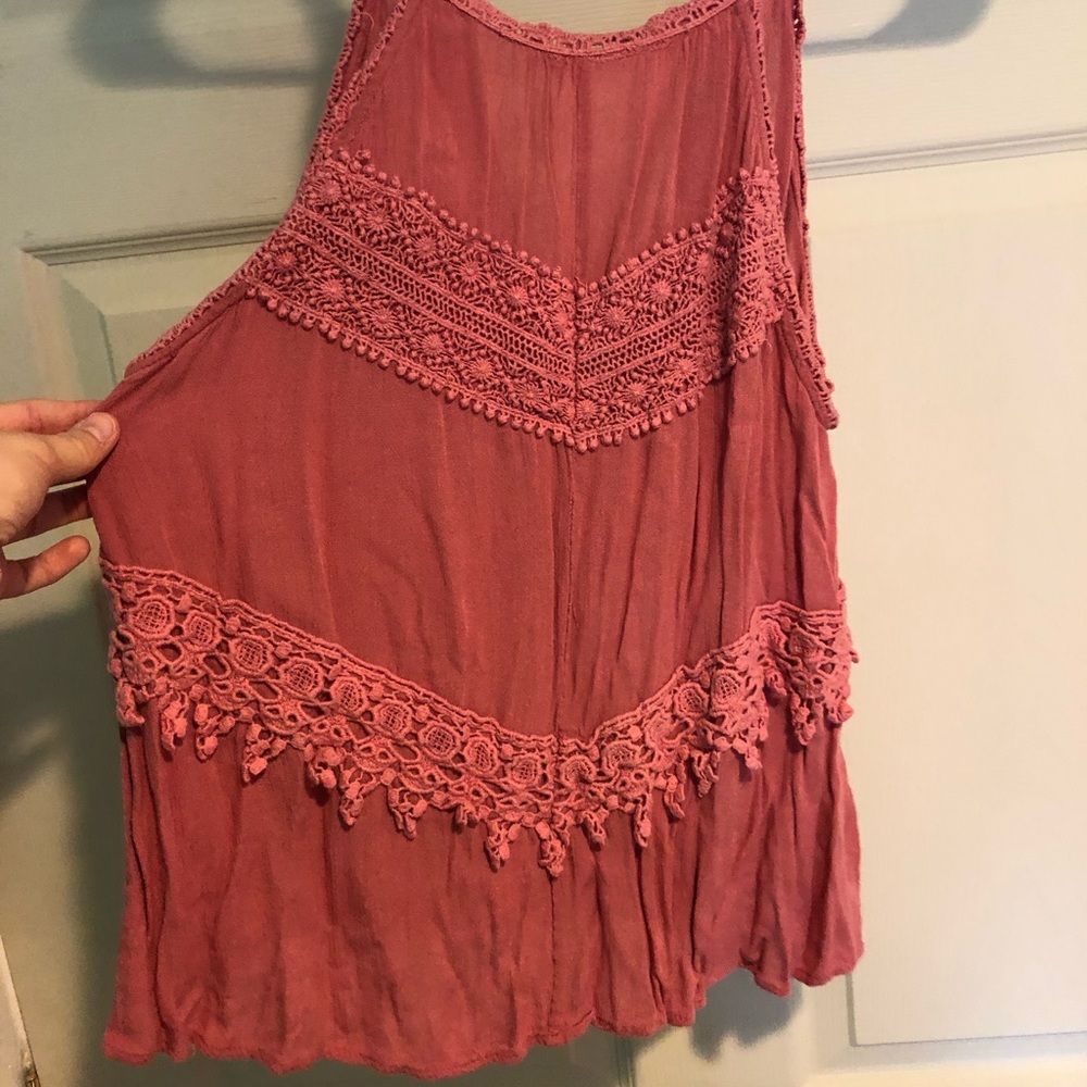 Pink dressy tank